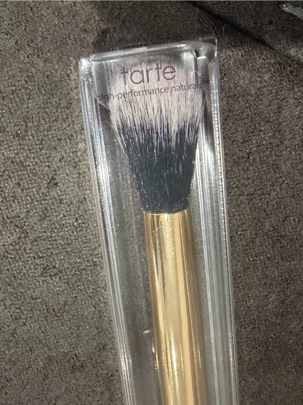 New tarte Bamboo-Handle Blending Brush in Gold and Black-White Bristles